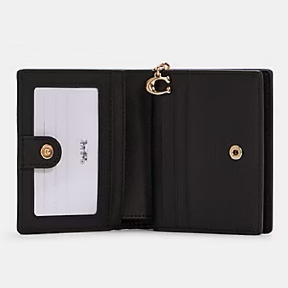 Coach 2021 Holiday Collection Snap Wallet with Disco Star Print | BLACK | C7297 - Picture 2 of 2